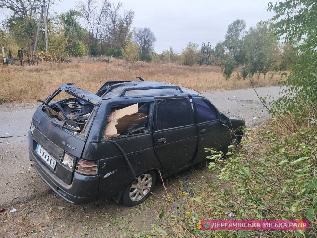 Удар з БпЛА по цивільному автомобілю