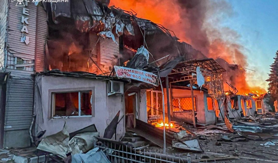 Великий Бурлук, обстріл