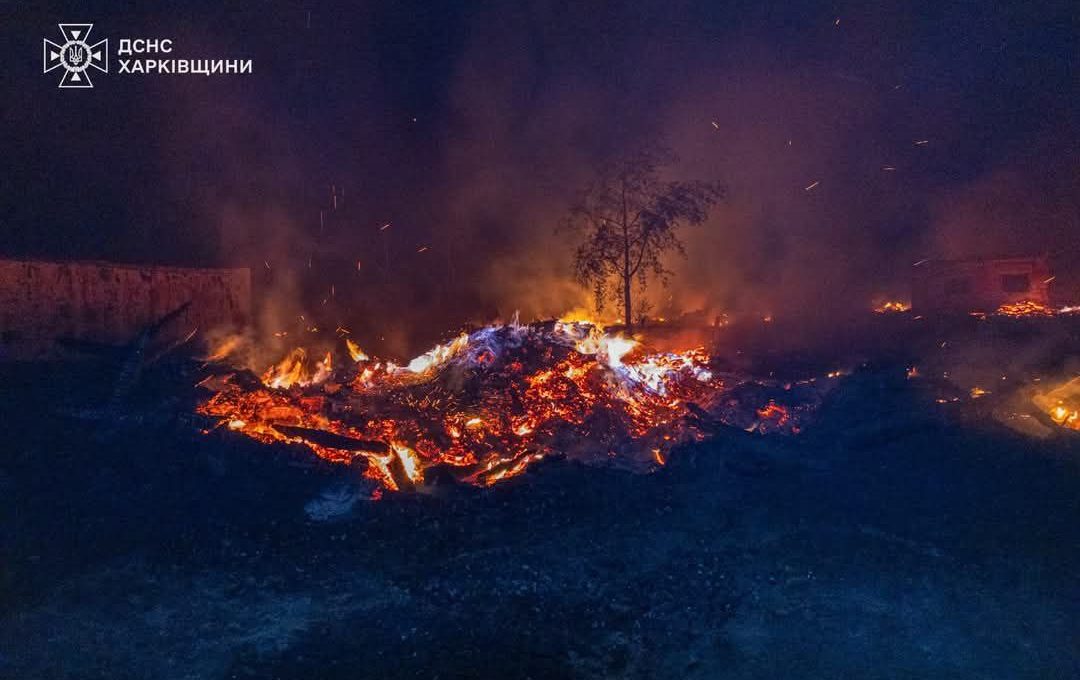 Масштабна пожежа у лісах на Ізюмщині 4 травня 2025 року