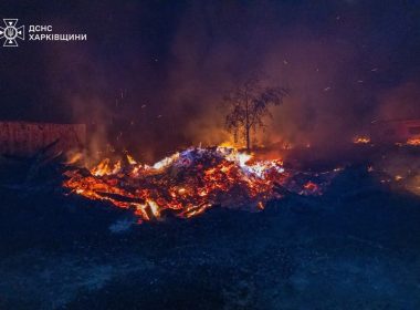 Масштабна пожежа у лісах на Ізюмщині 4 травня 2025 року