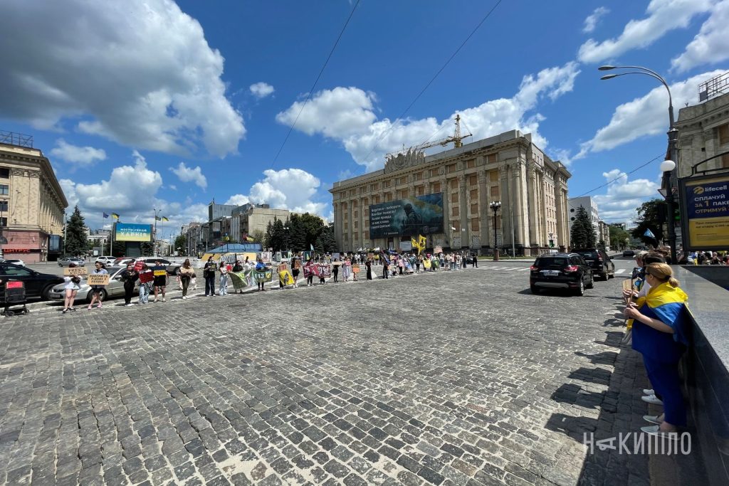 Акція на підтримку українських військових, що знаходяться у полоні росії. Фото: Максим Дряпко
