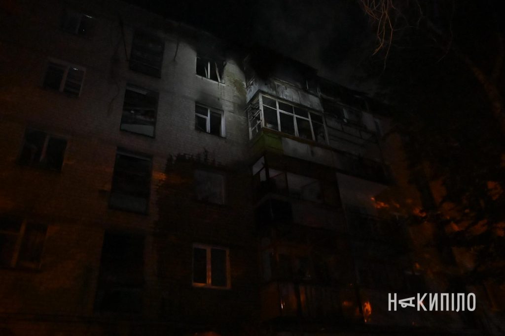 влучання БПЛА, шахед, Слобідський район, обстріл 11 червня. Фото: Ігор Лептуга