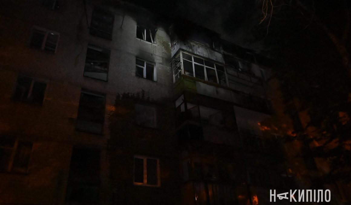 влучання БПЛА, шахед, Слобідський район, обстріл 11 червня. Фото: Ігор Лептуга