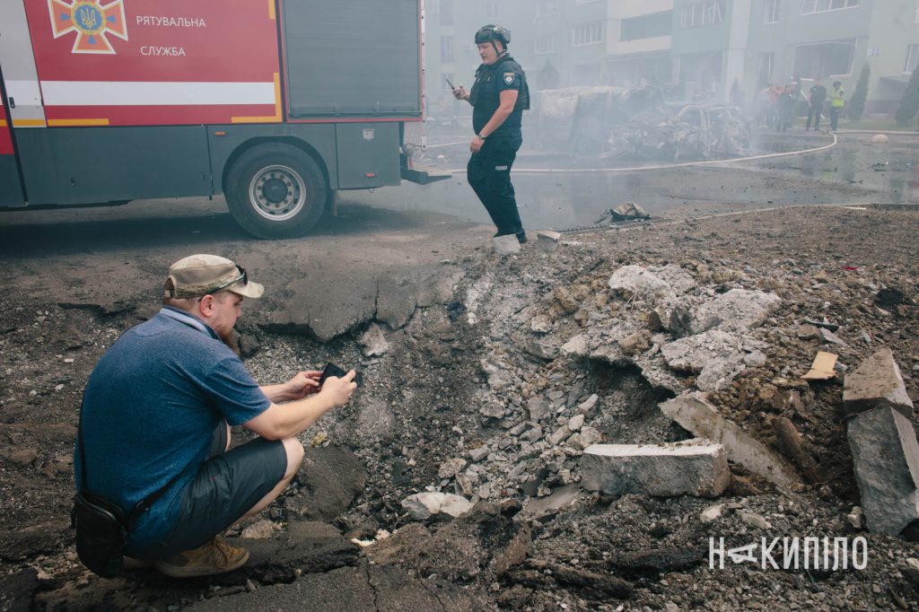Наслідки влучання каба у Харкові 24 липня 2025 року, фото: Павло Пахоменко