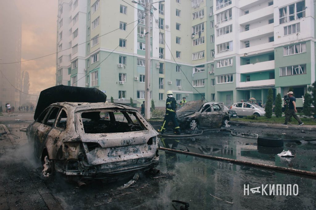 Наслідки влучання каба у Харкові 24 липня 2025 року, фото: Павло Пахоменко