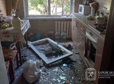 наслідки обстрілу Борової. Фото: ХОВА
