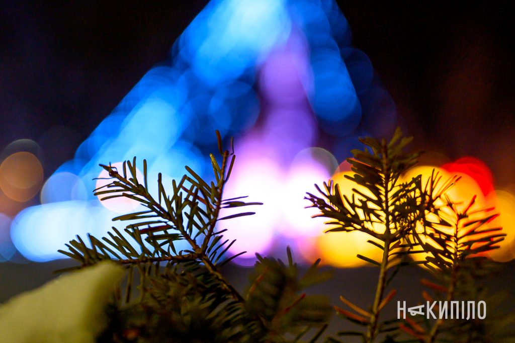 Вечірній святковий Харків — який він? Фоторепортаж 1 Харків, стрілка, набережна, зимова ілюмінація, стрілка, січень 2025 фото: Лептуга Ігор