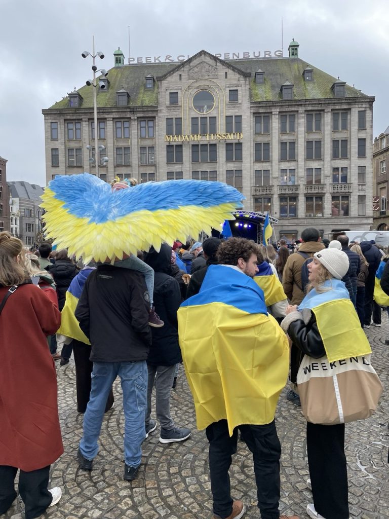 Мітинг в Амстердамі до річниці широкомасштаного нападу росії на Україну. Фото Мітинг в Амстердамі до річниці широкомасштаного нападу росії на Україну. Фото