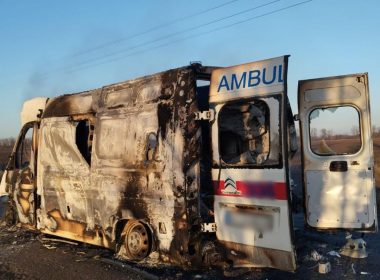 Знищена машина шидкої на Харківщині внаслідок атаки FPV-дрона