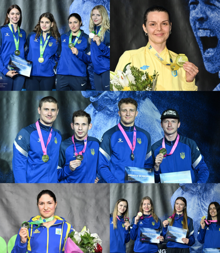 Україна здобула п’ять медалей на чемпіонаті Європи з фехтування