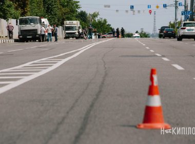 Влучання дрона в Київському районі Харкова