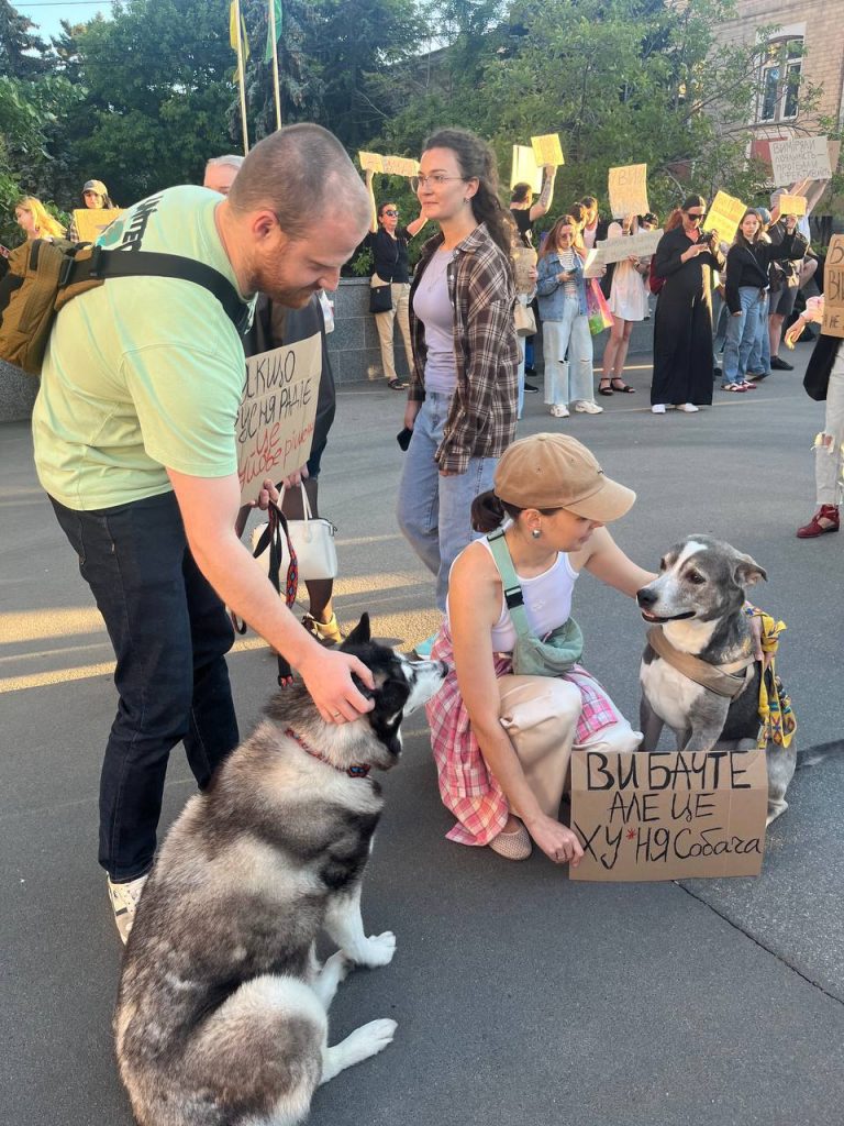 Чотирилапі протестувальники проти рішень ухвалених у Верховній Раді Чотирилапі протестувальники проти рішень ухвалених у Верховній Раді