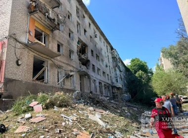 ворог поцілив дроном по Ізюму.
