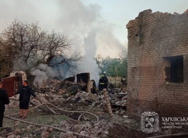 Знищений будинок на Харківщині