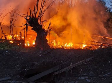 Наслідки російських атак на Харківщину: пожежа