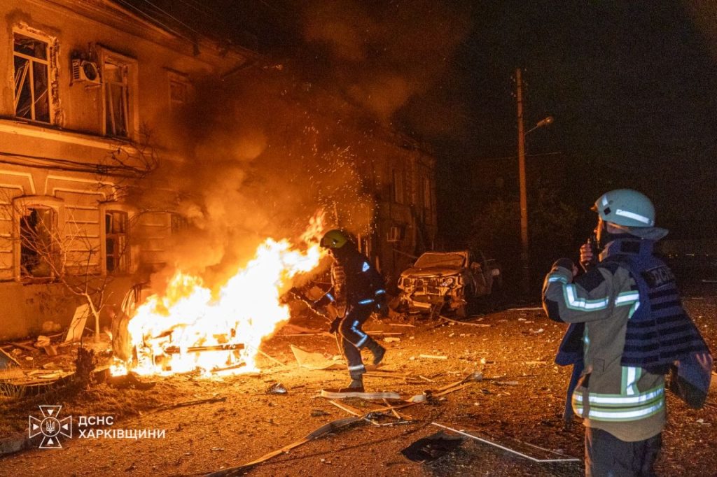Пожежа в Харкові внаслідок влучання БпЛА